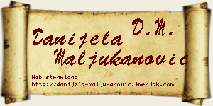 Danijela Maljukanović vizit kartica